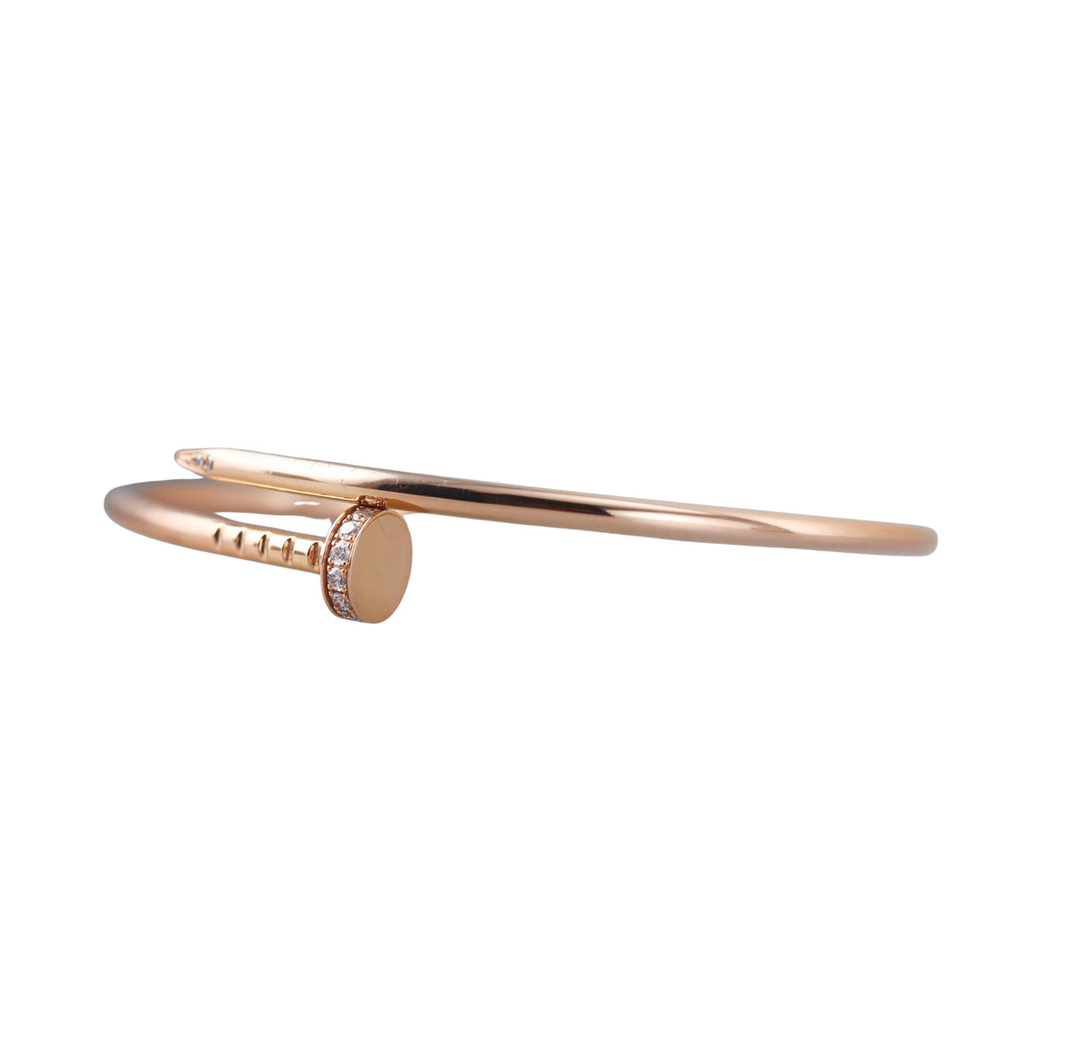 Cartier Juste Un Clou Diamond Rose Gold Bracelet Small Model Size 16
