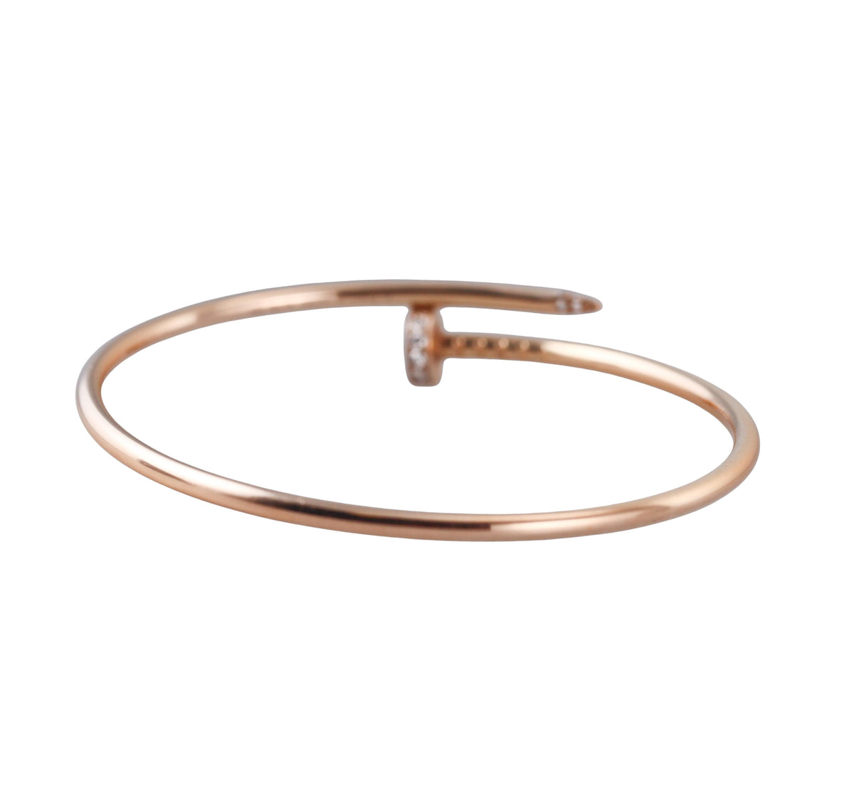Cartier Juste Un Clou Diamond Rose Gold Bracelet Small Model Size 16