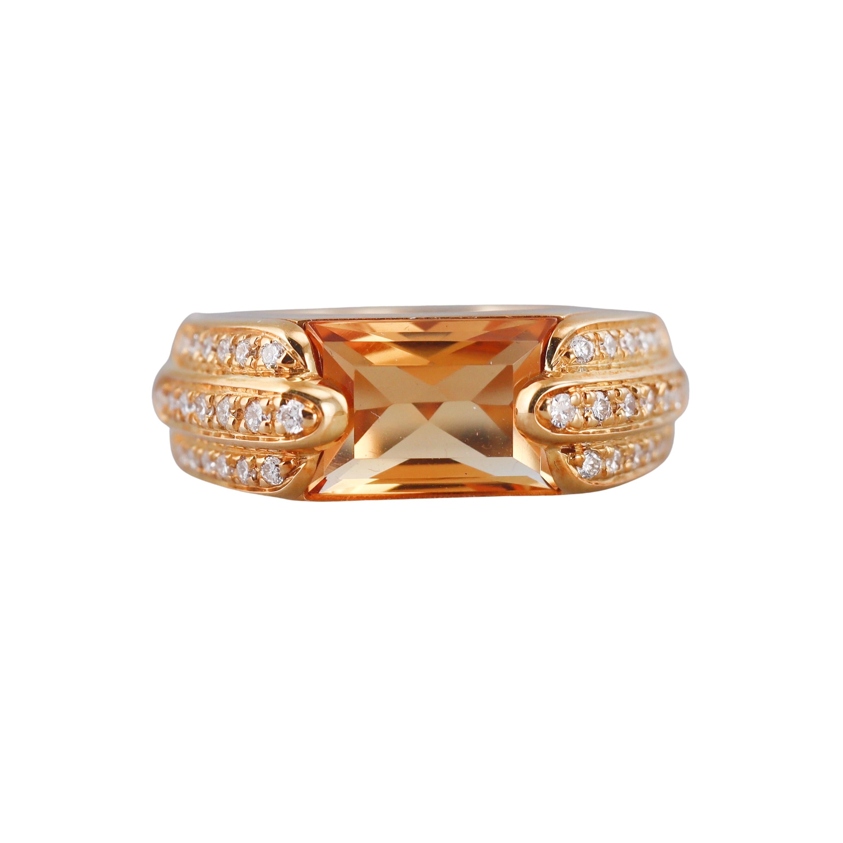 Audemars Piguet Promesse Diamond Citrine Gold Ring