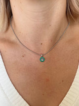 Chopard Happy Diamonds Emerald Gold Pendant Necklace