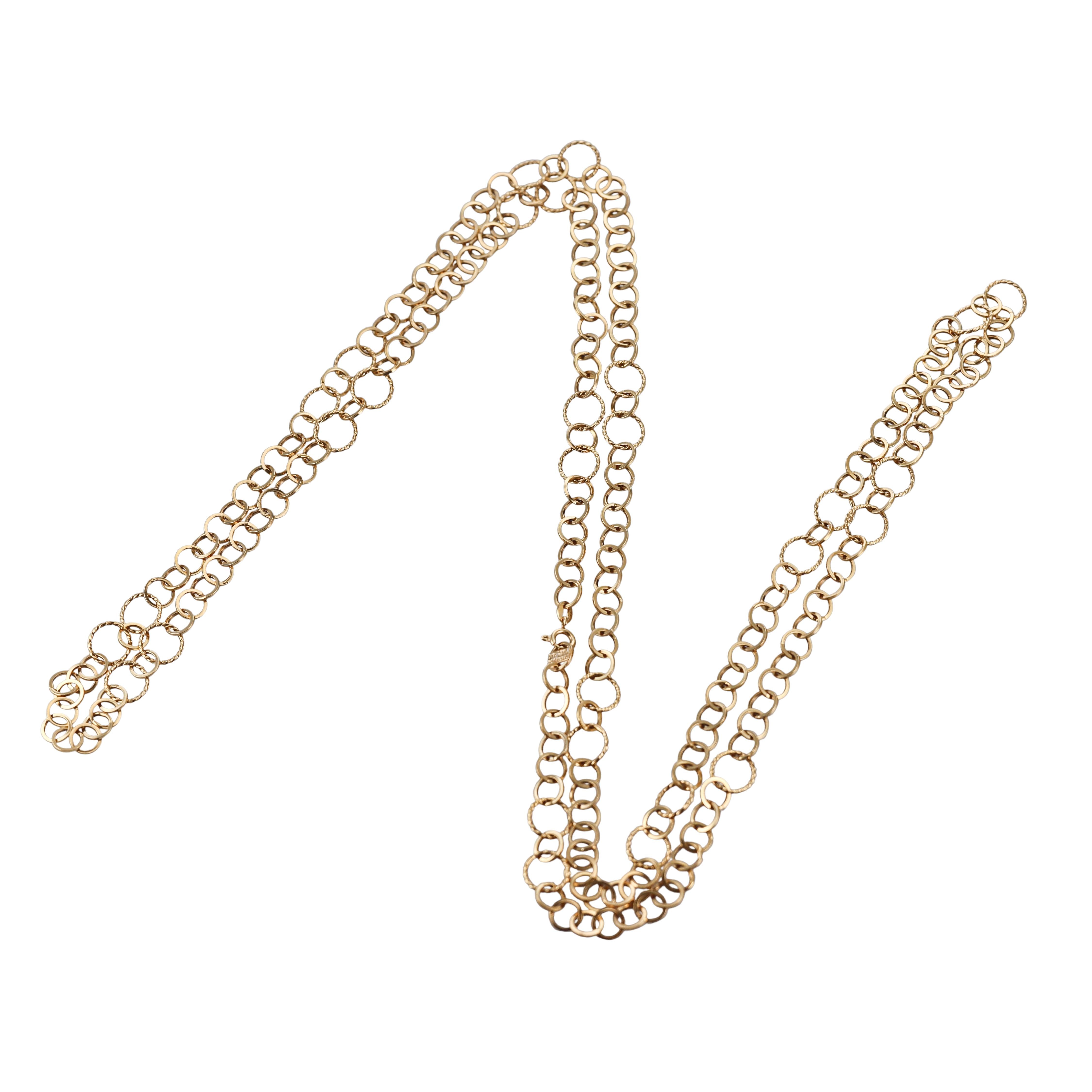 Vintage Tiffany & Co Yellow Gold Chain Link Necklace