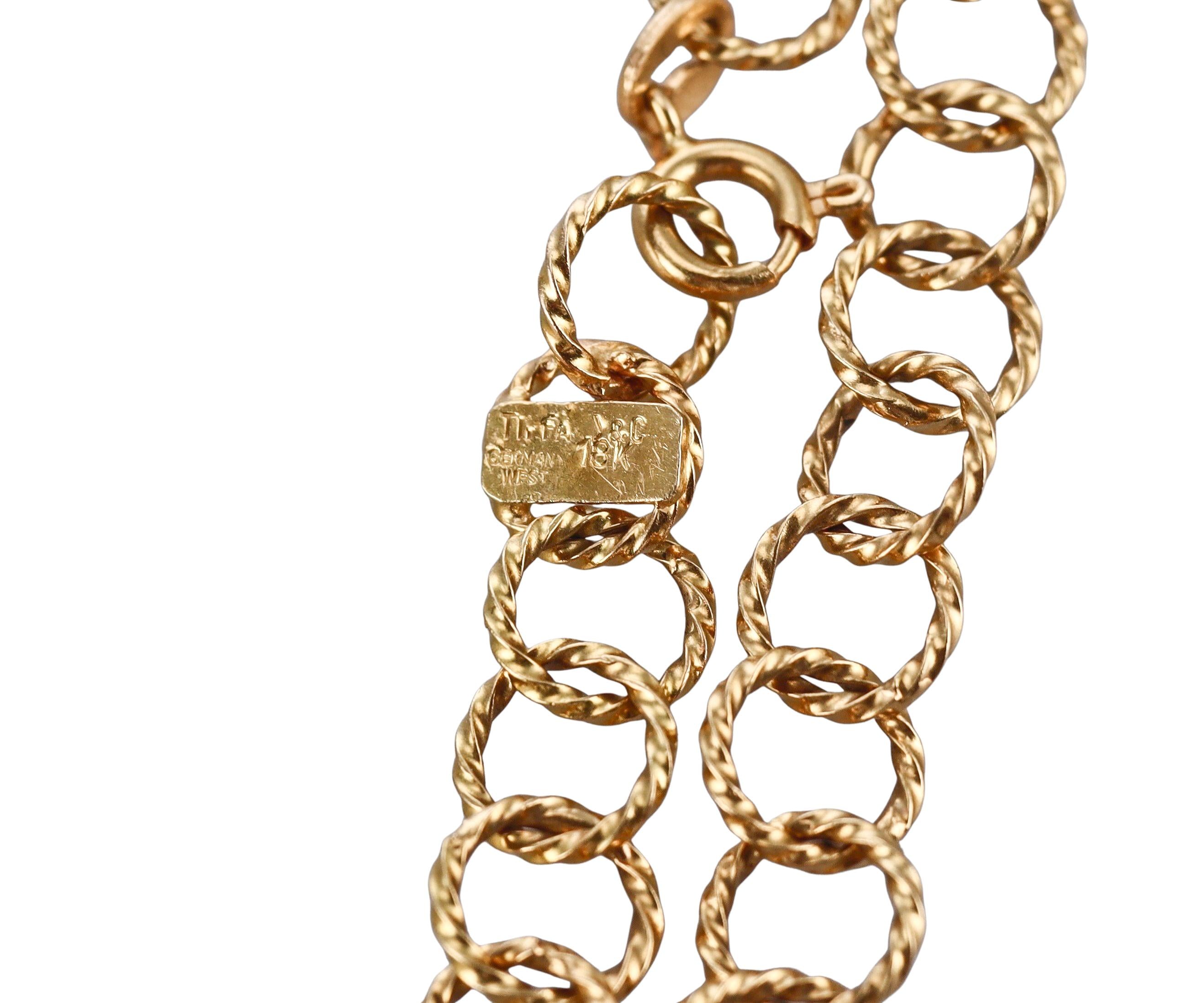 Vintage Tiffany & Co Yellow Gold Woven Chain Link Necklace