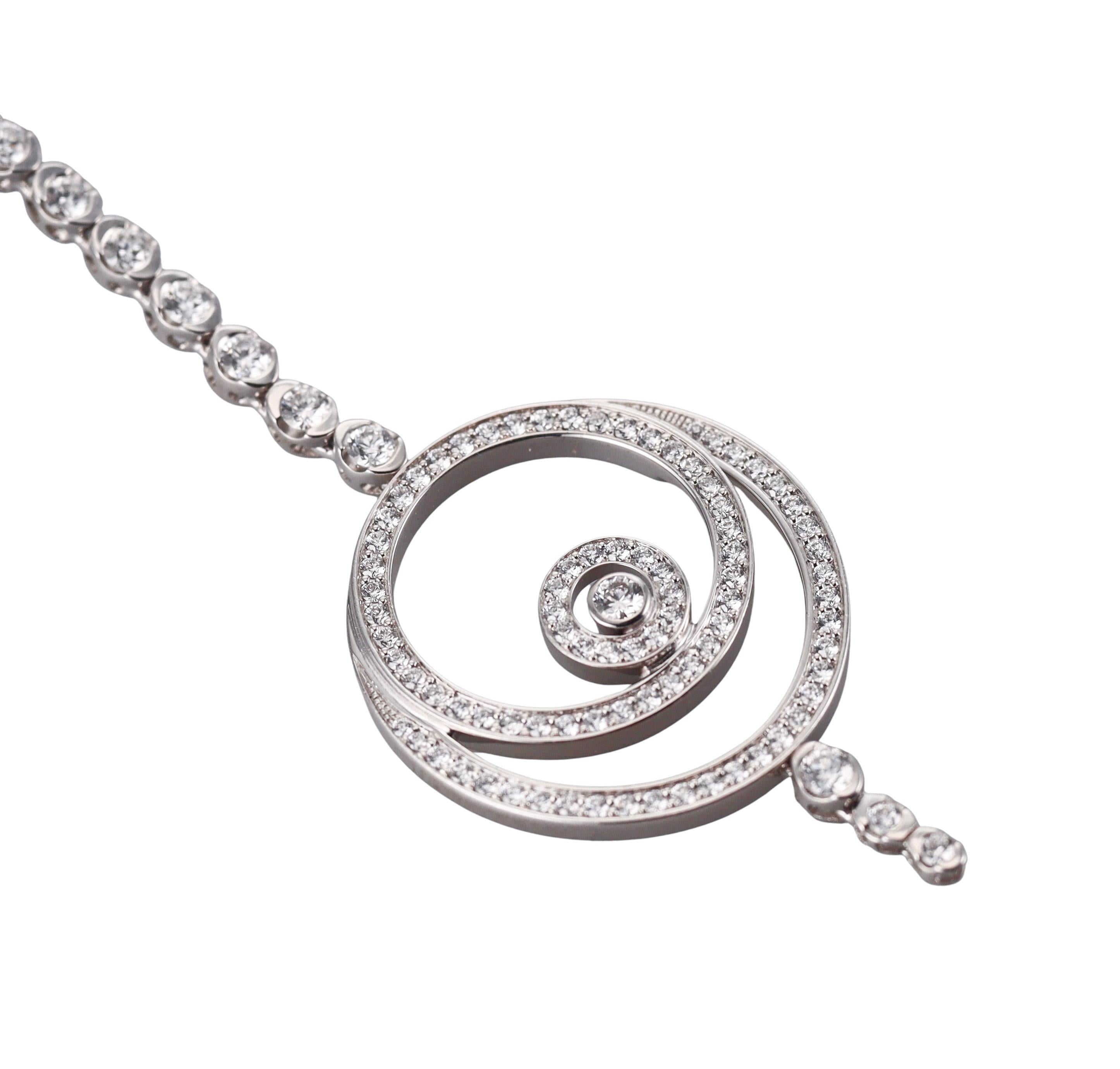 Audemars Piguet Millenary Diamond Gold Drop Earrings