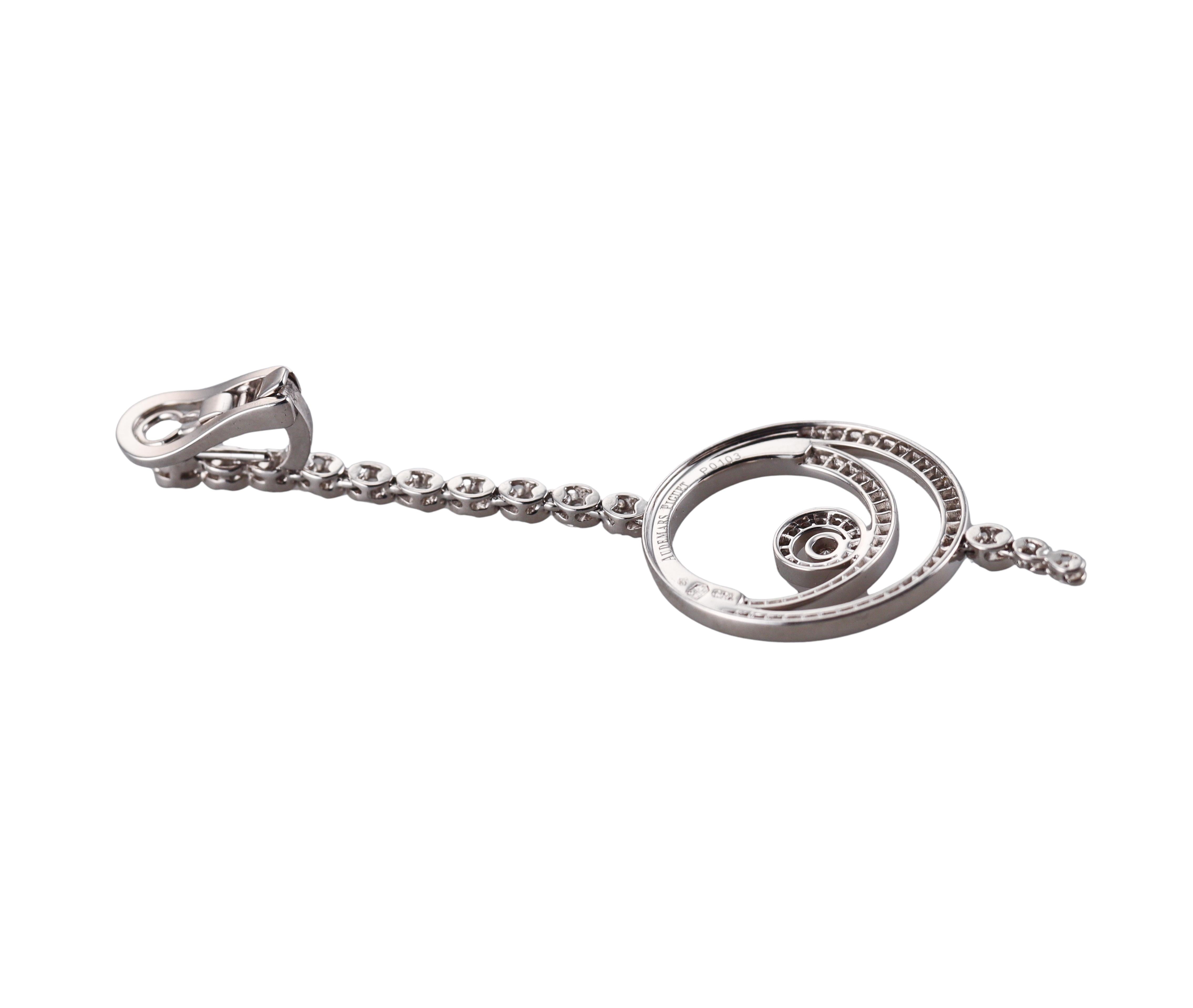 Audemars Piguet Millenary Diamond Gold Drop Earrings