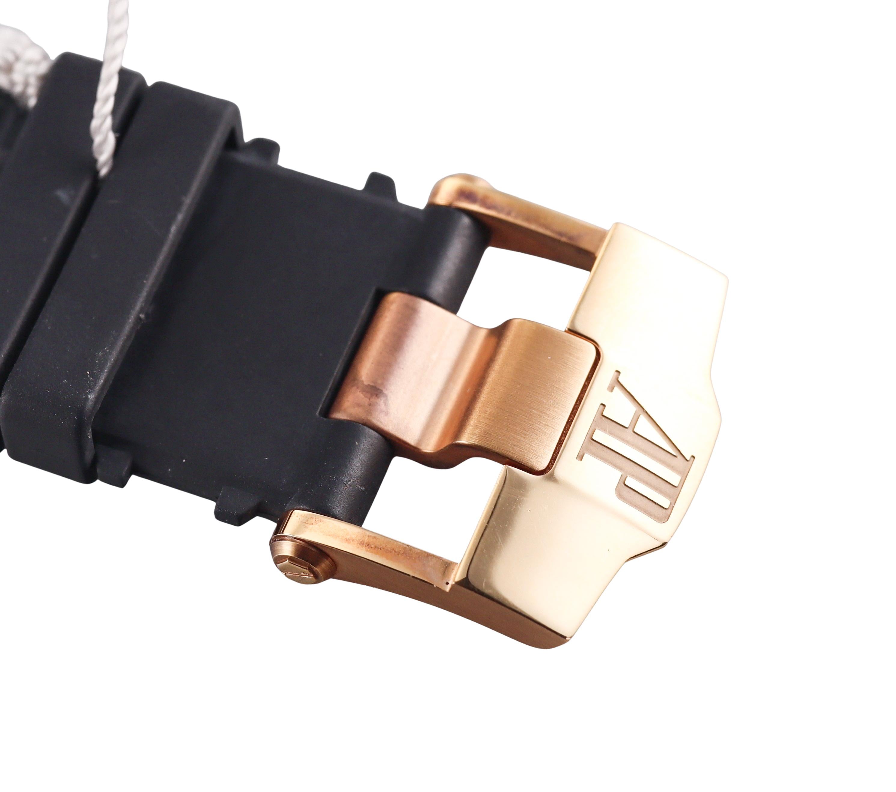 Audemars Piguet Rose Gold Royal Oak Offshore Rubber Bracelet