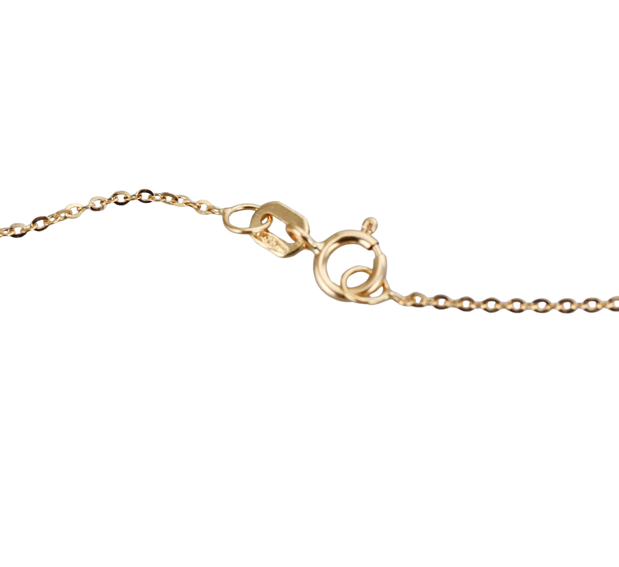 Mastrogioielli Gold Diamond Letter N Charm Necklace