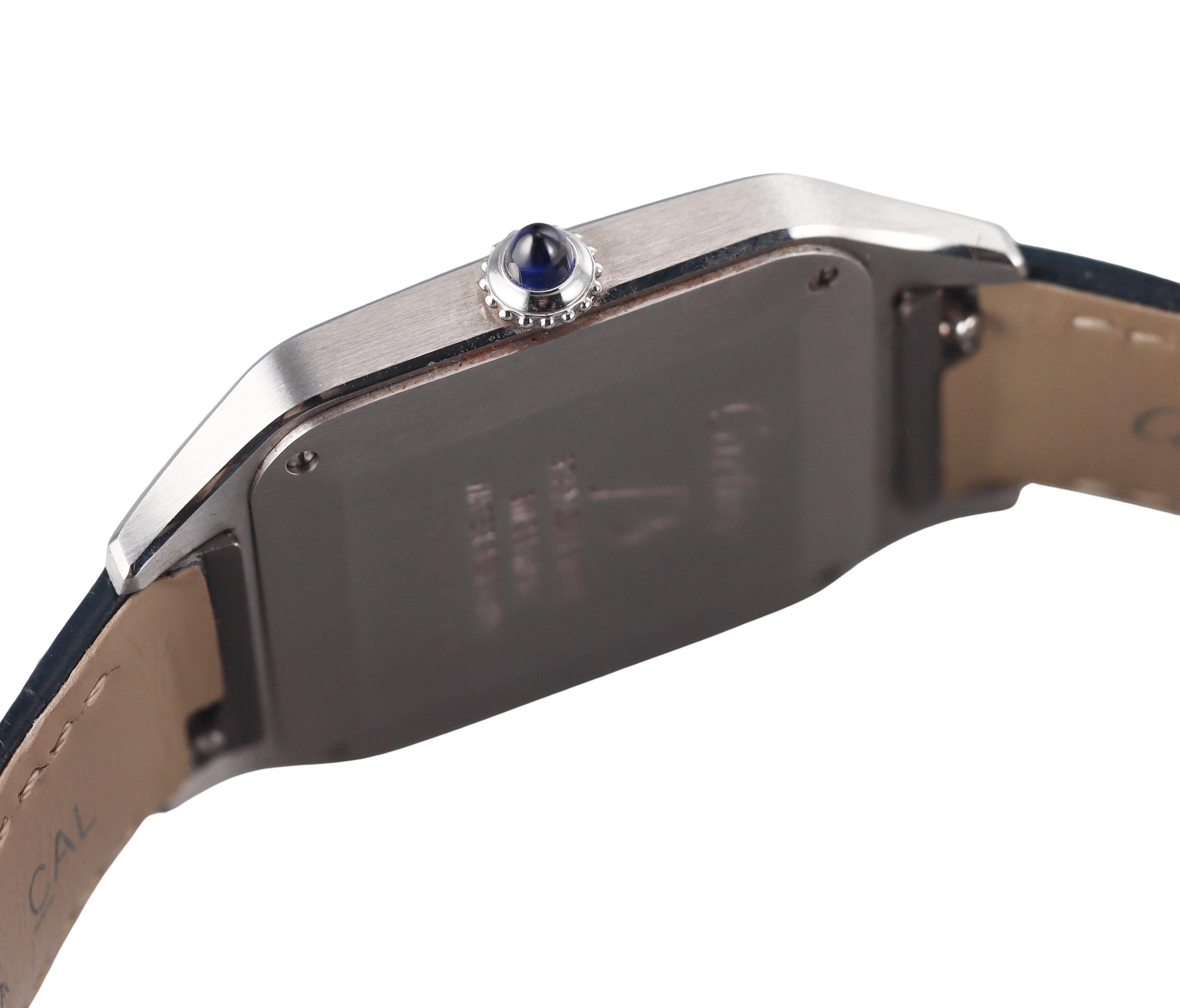 Cartier Santos Dumont Large Model Steel Watch WSSA0022