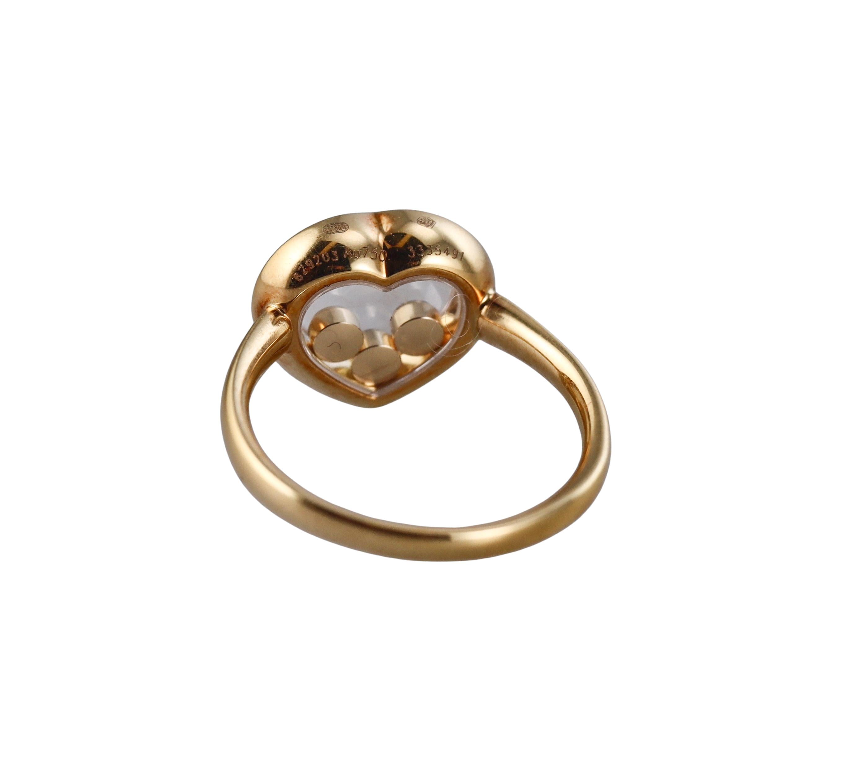 Chopard Happy Hearts Diamond Gold Ring 829203-0039