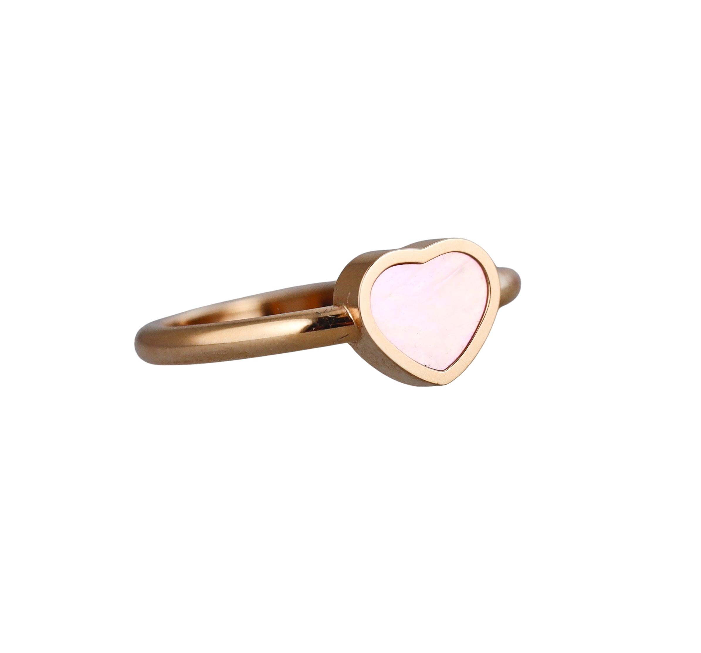 Chopard Happy Hearts Mother of Pearl Gold Ring 82A086-5309