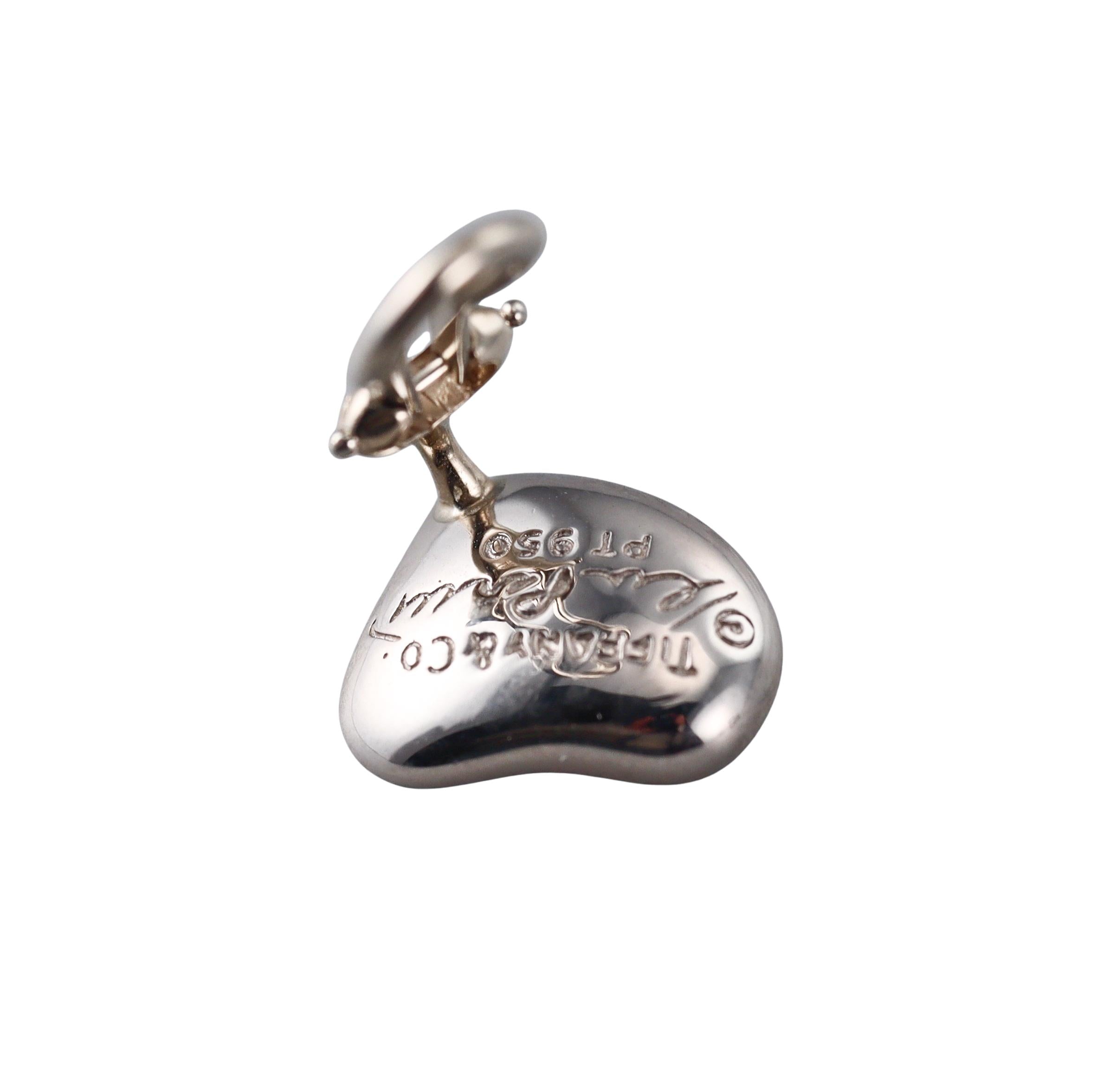 Tiffany & Co Elsa Peretti Open Heart Diamond Platinum Earrings