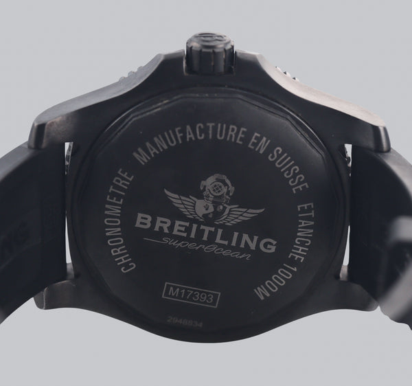 Breitling Superocean 44 Blacksteel Watch M17393