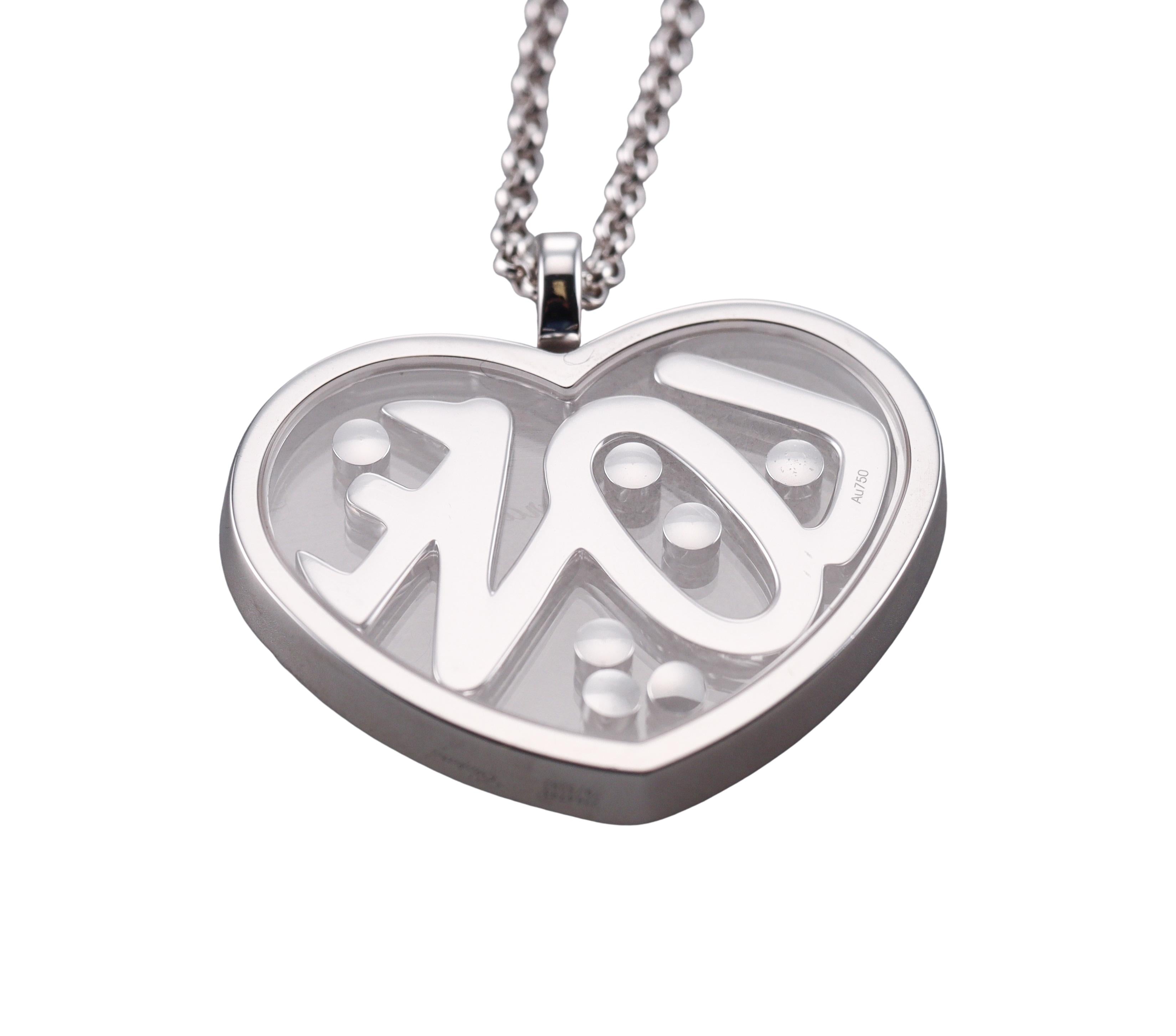 Chopard Happy Hearts Love Diamond Gold Pendant Necklace 795282-1001