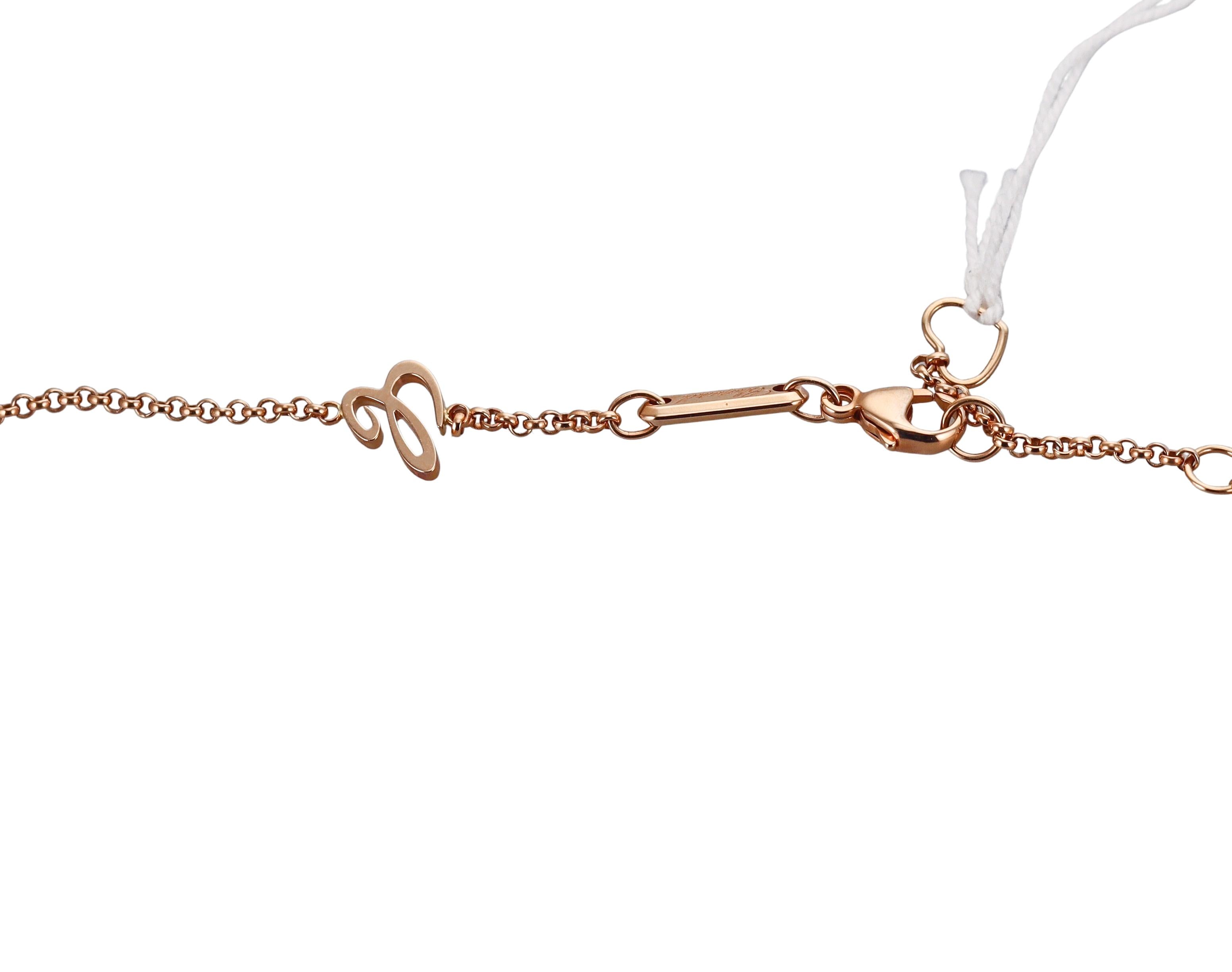 Chopard Happy Hearts Onyx Diamond Gold Pendant Necklace 79A074-5201