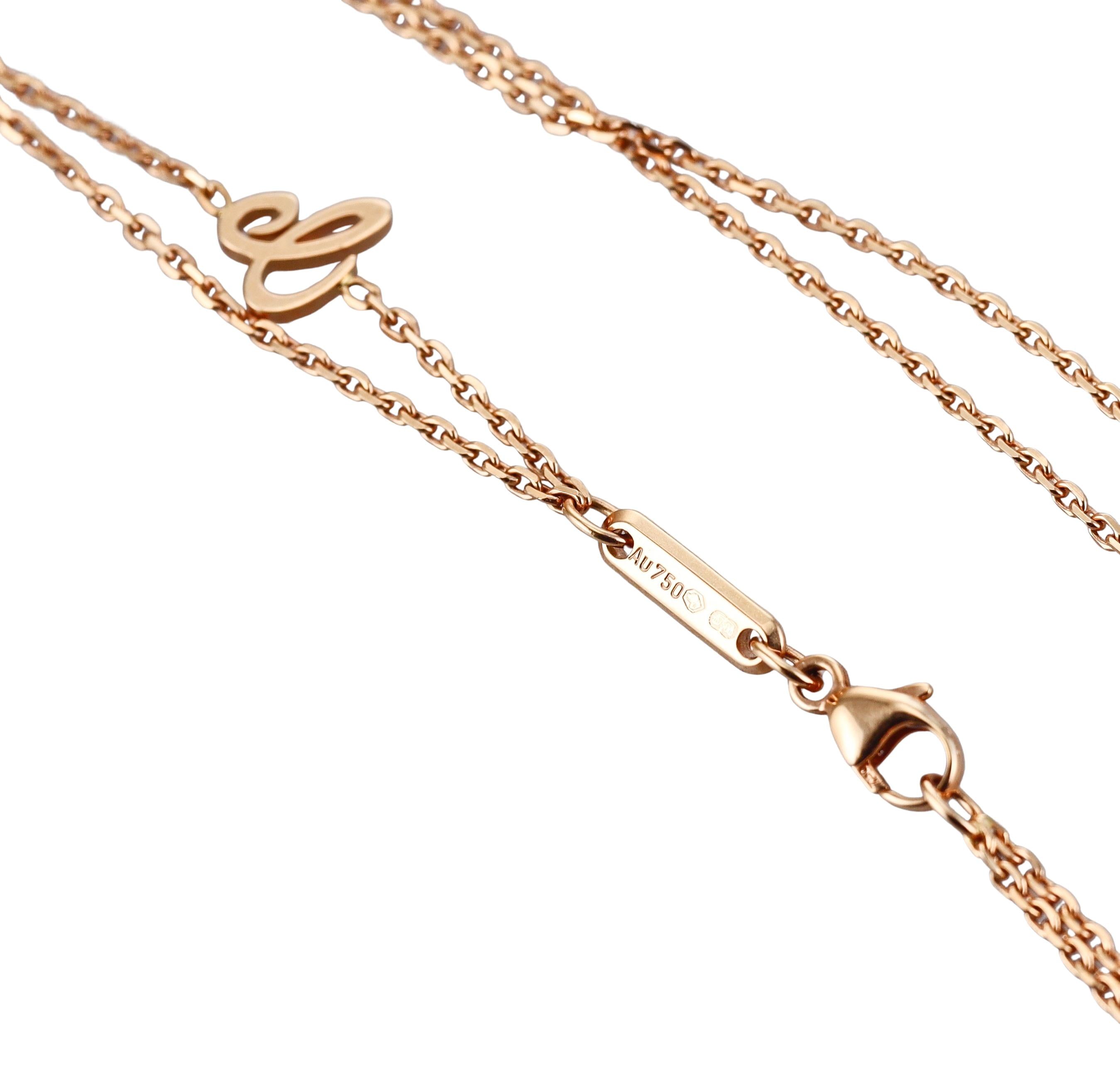 Chopard Happy Emotions Gold Diamond Pendant Necklace 799217-5001