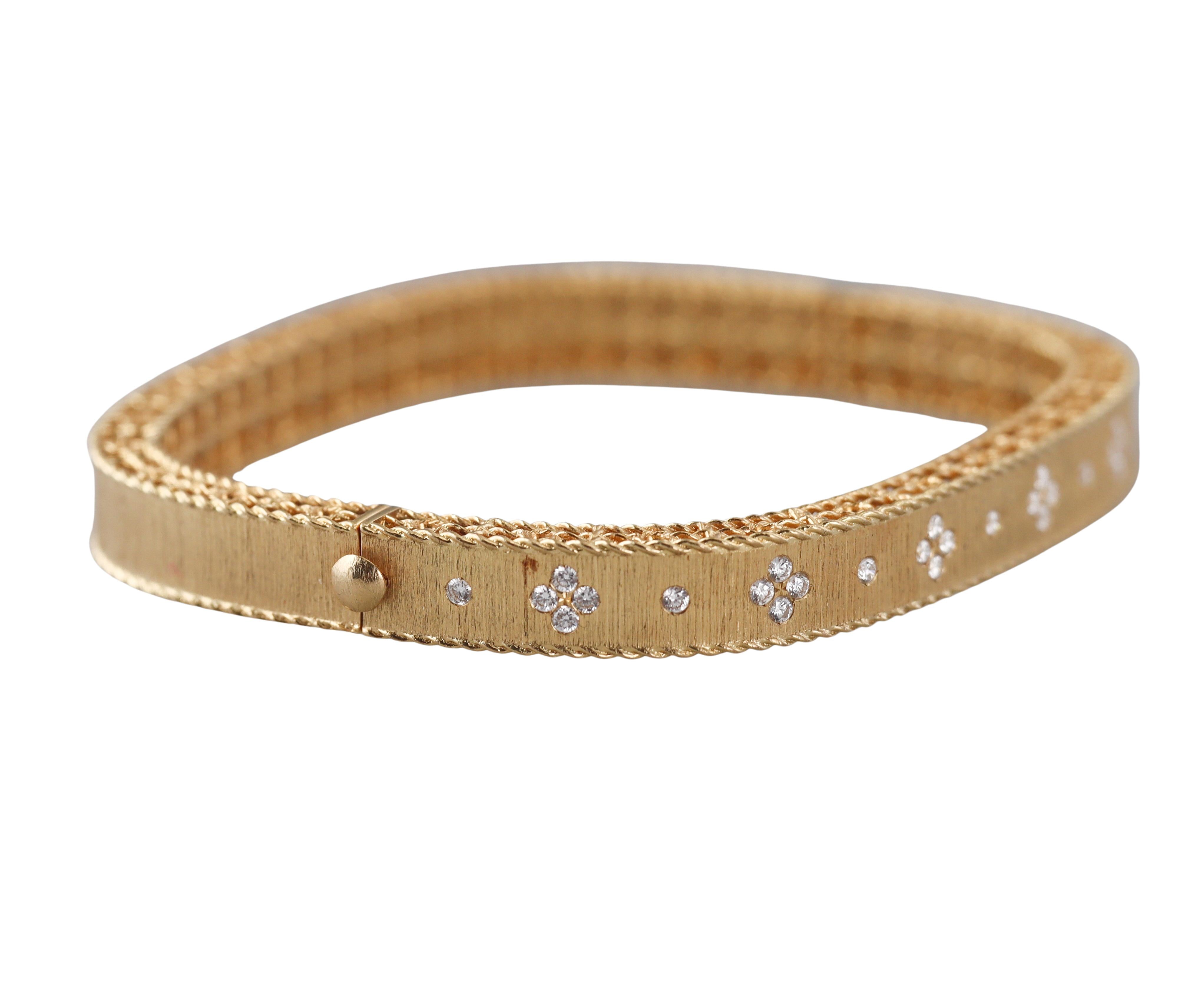 Roberto Coin Princess Diamond Yellow Gold Bracelet