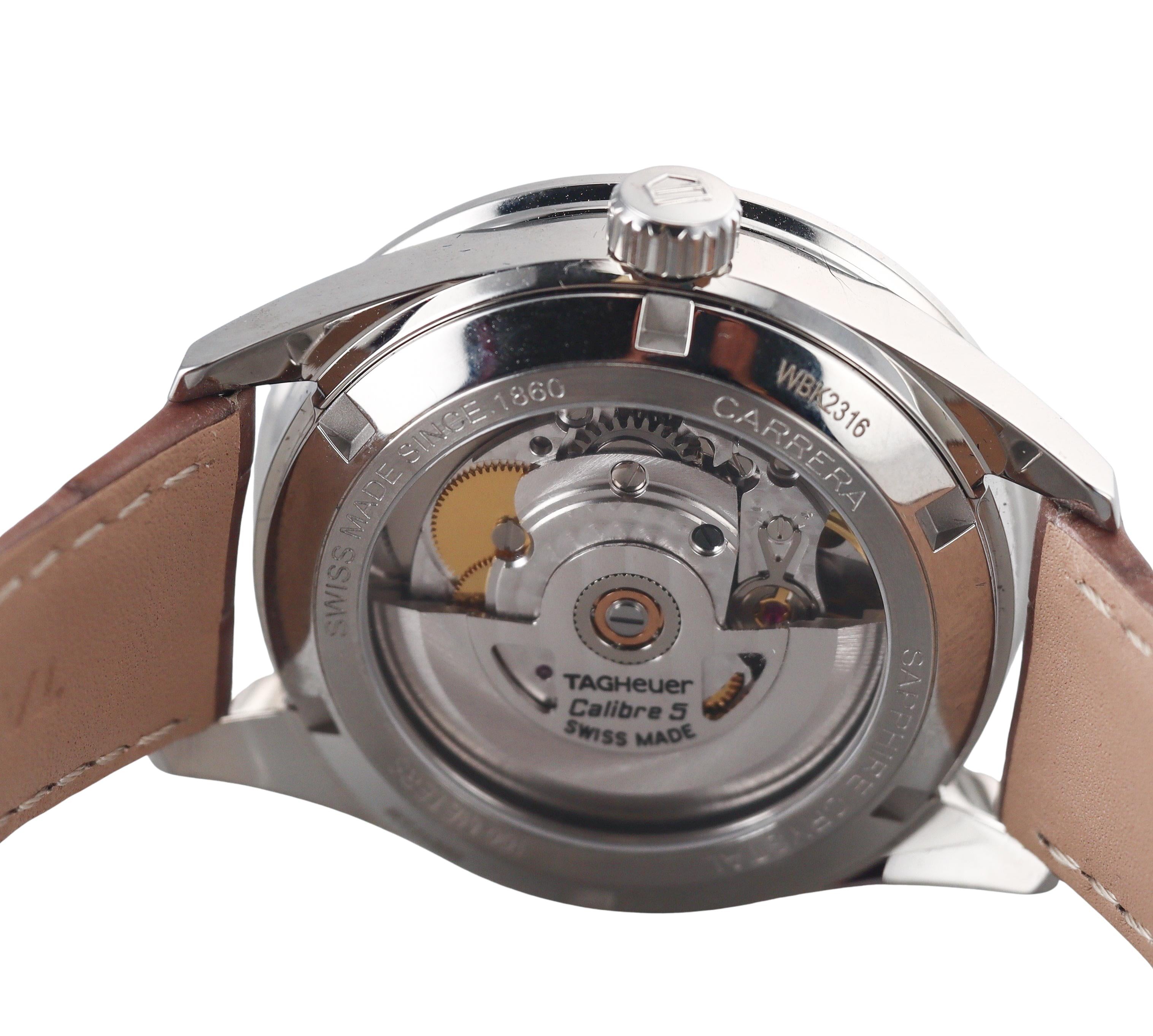 Tag Heuer Carrera Lady Diamond Mother of Pearl Steel Automatic Watch WBK2316