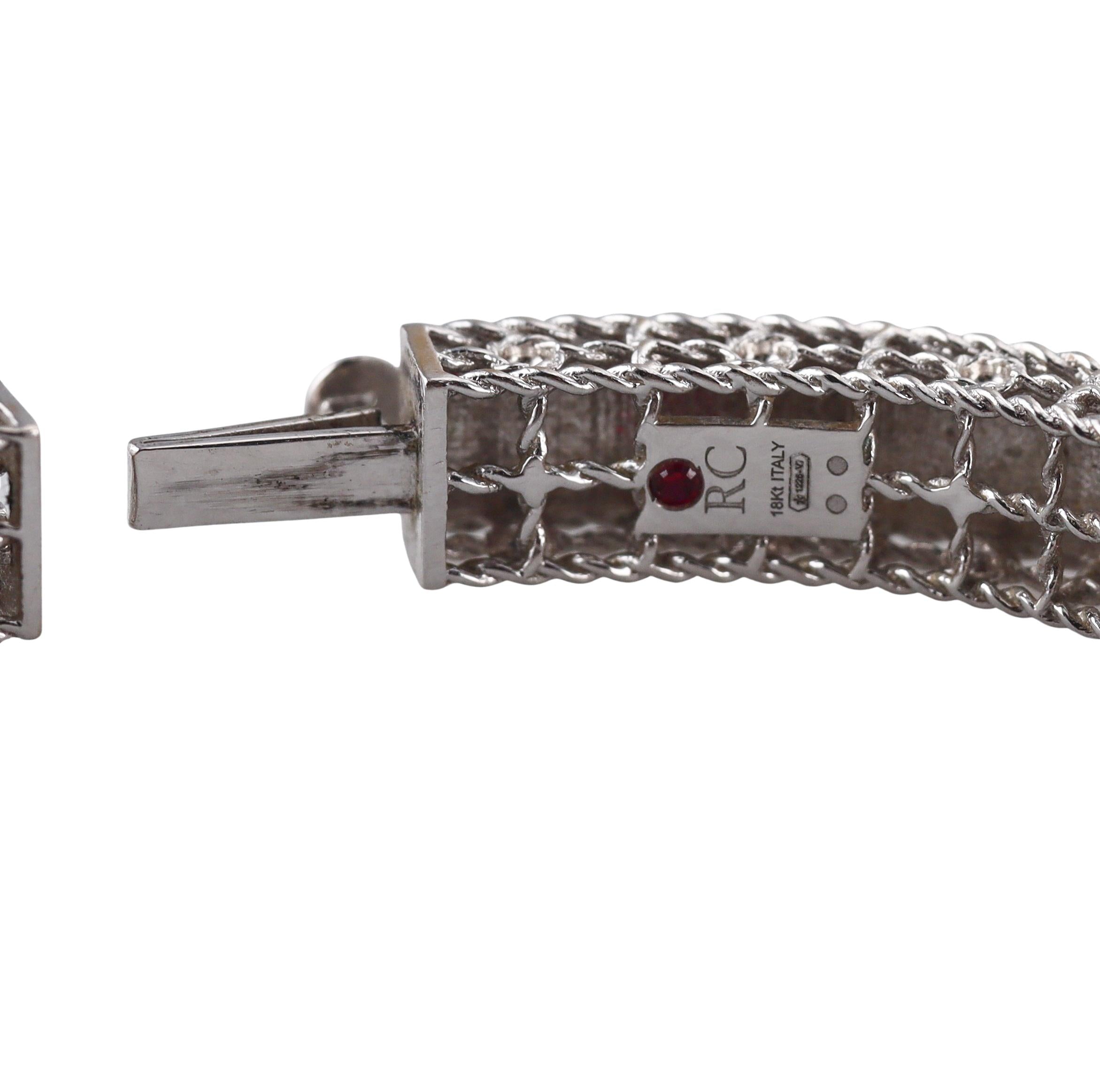Roberto Coin Princess White Gold Diamond Bracelet