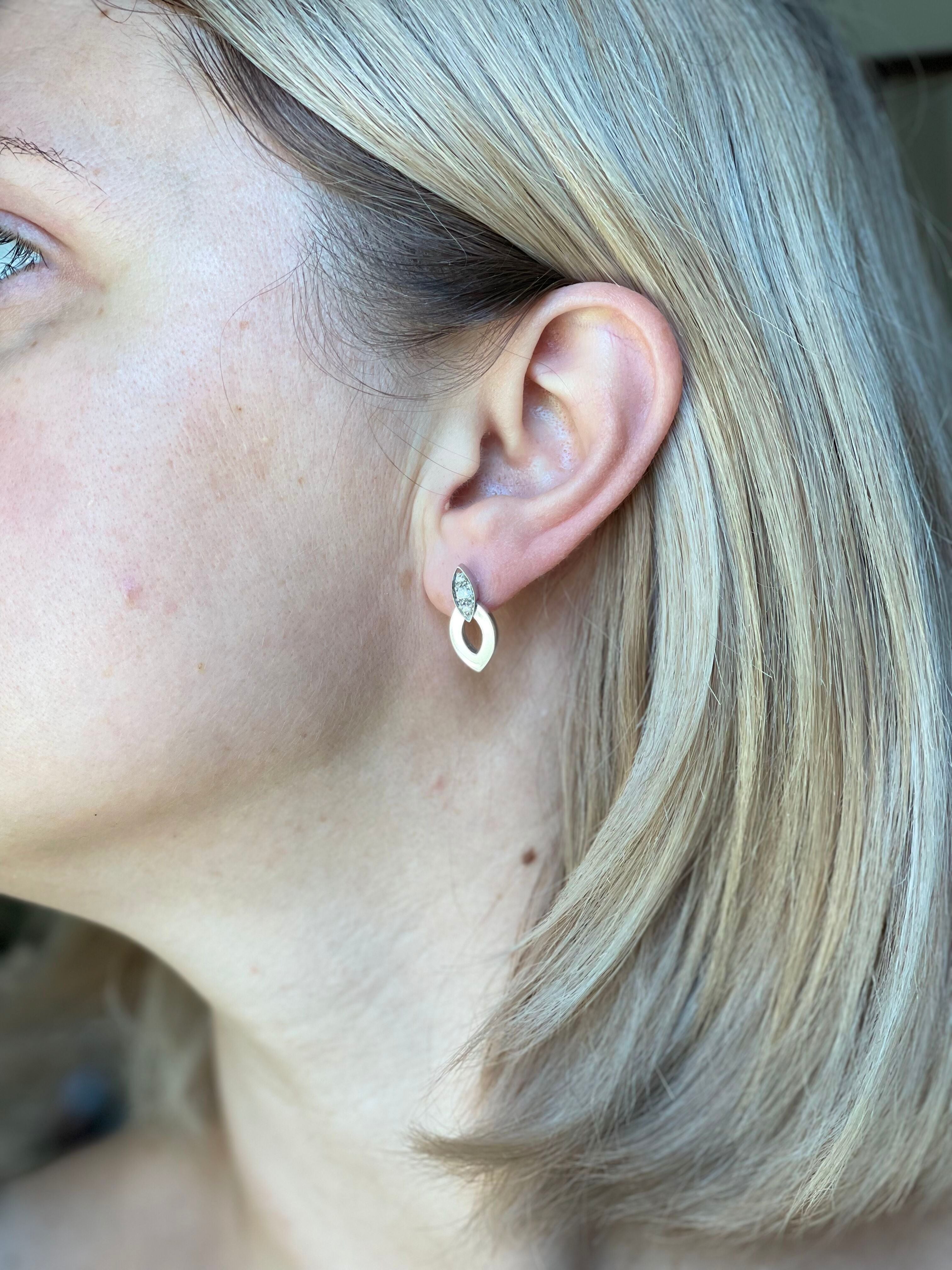Cartier Diadea Diamond Gold Earrings