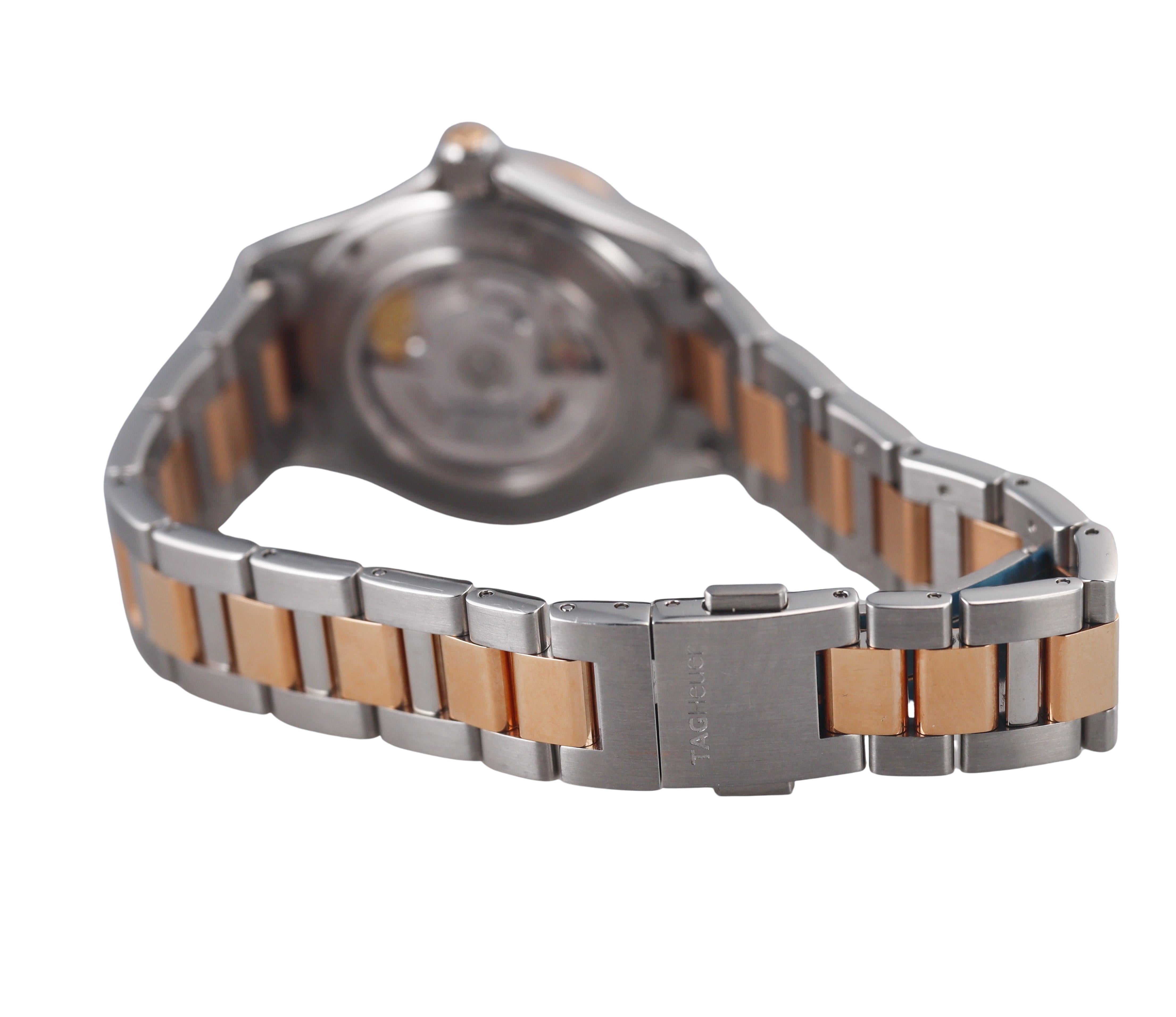 Tag Heuer Aquaracer Automatic Diamond Gold Steel Watch WAP2531