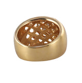Italian Modern Gold Diamond Dome Ring