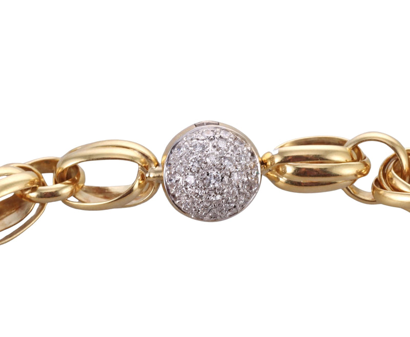 Valente Gold Diamond Link Necklace