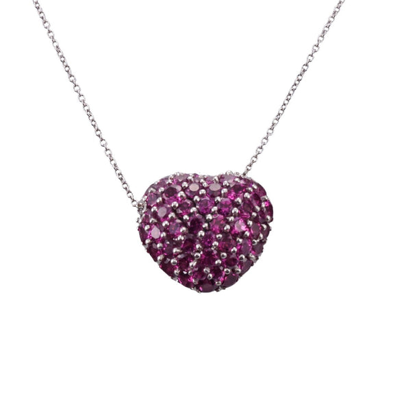 Pasquale Bruni Gold Gemstone Heart Pendant Necklace