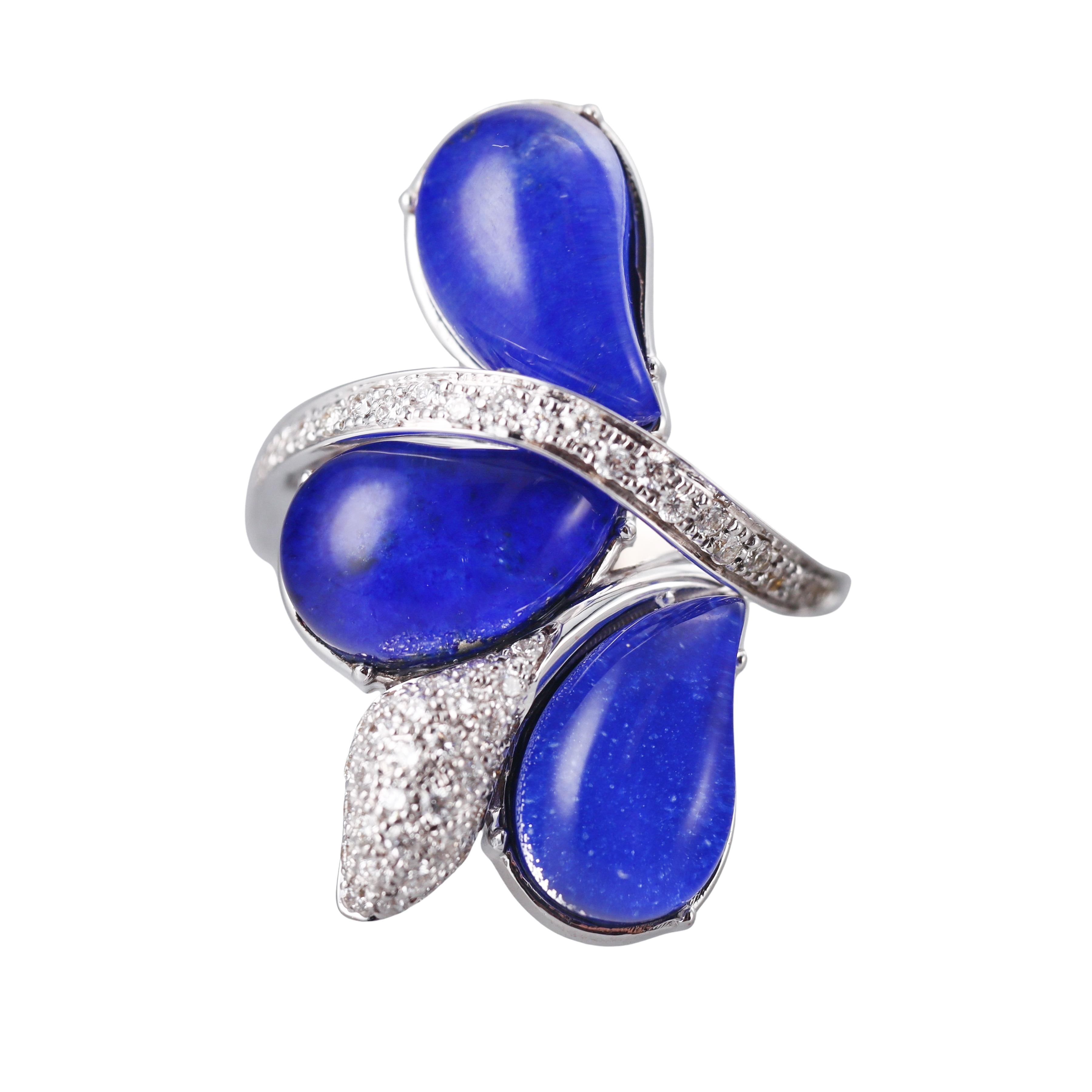 Tavanti 18k Gold Diamond Lapis Ring