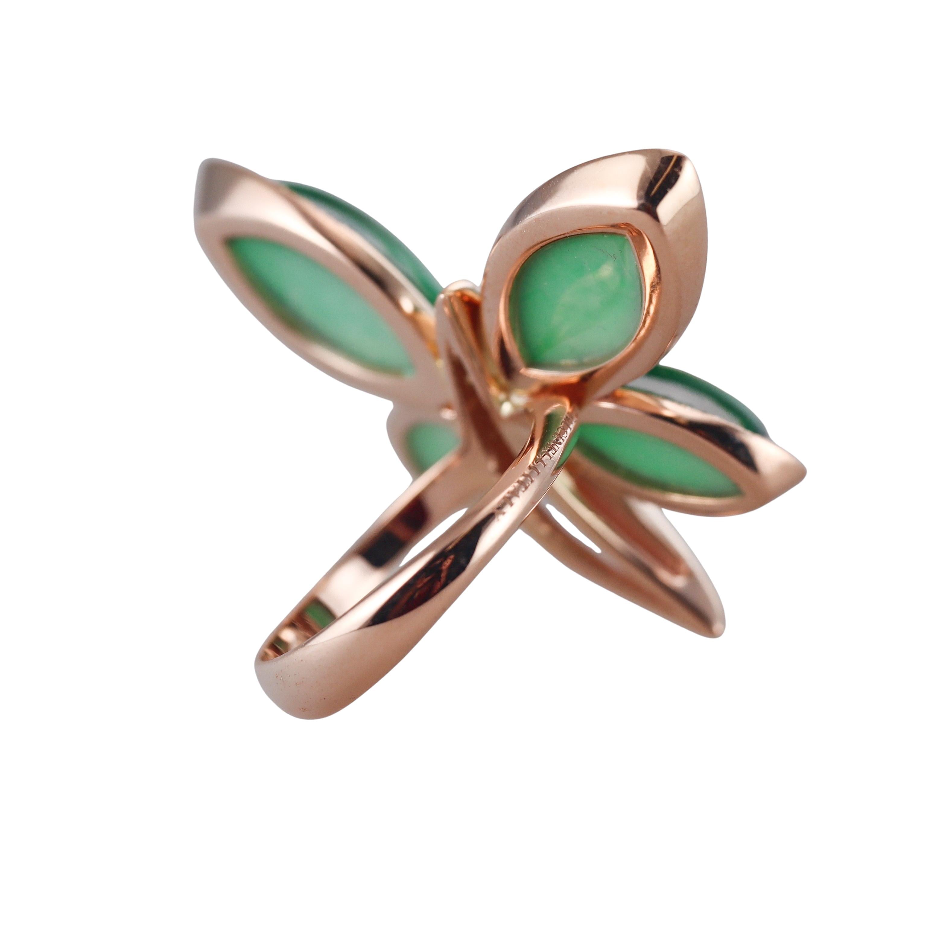 Tavanti 18k Gold Diamond Aventurine Butterfly Ring