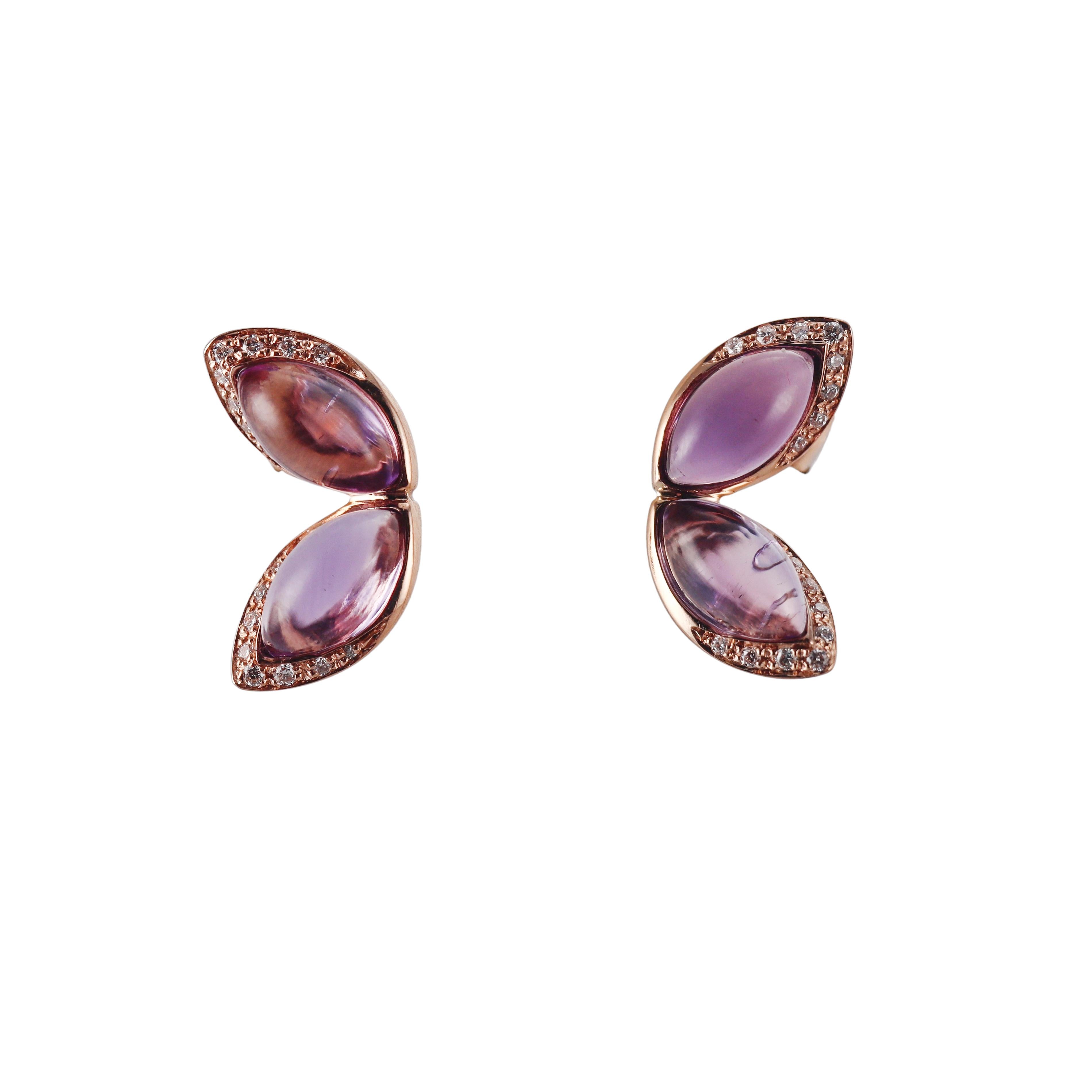 Tavanti 18k Gold Diamond Amethyst Small Earrings