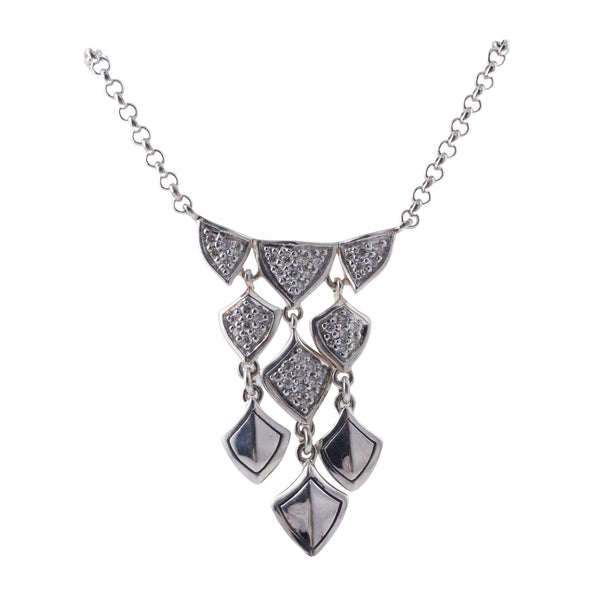 John Hardy Legends Naga Diamond Sterling Silver Waterfall Necklace
