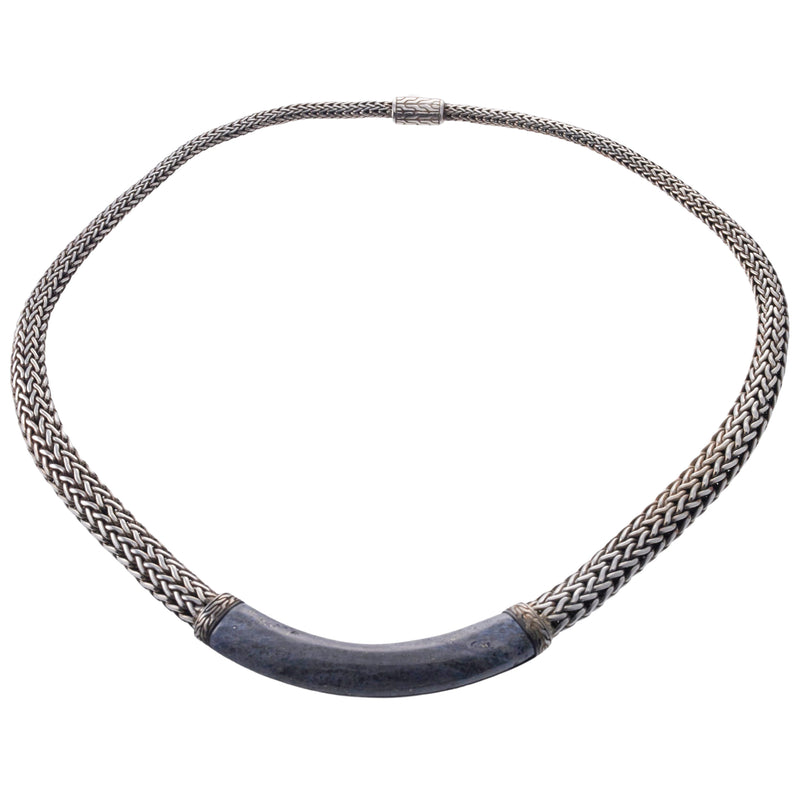 John Hardy Classic Chain Sterling Silver Lapis Necklace