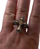 Konstantino Kleos Gold Silver Cross Ring