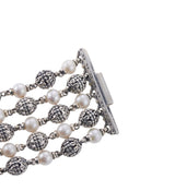 Konstantino Kleos Silver Pearl 5 Row Bracelet