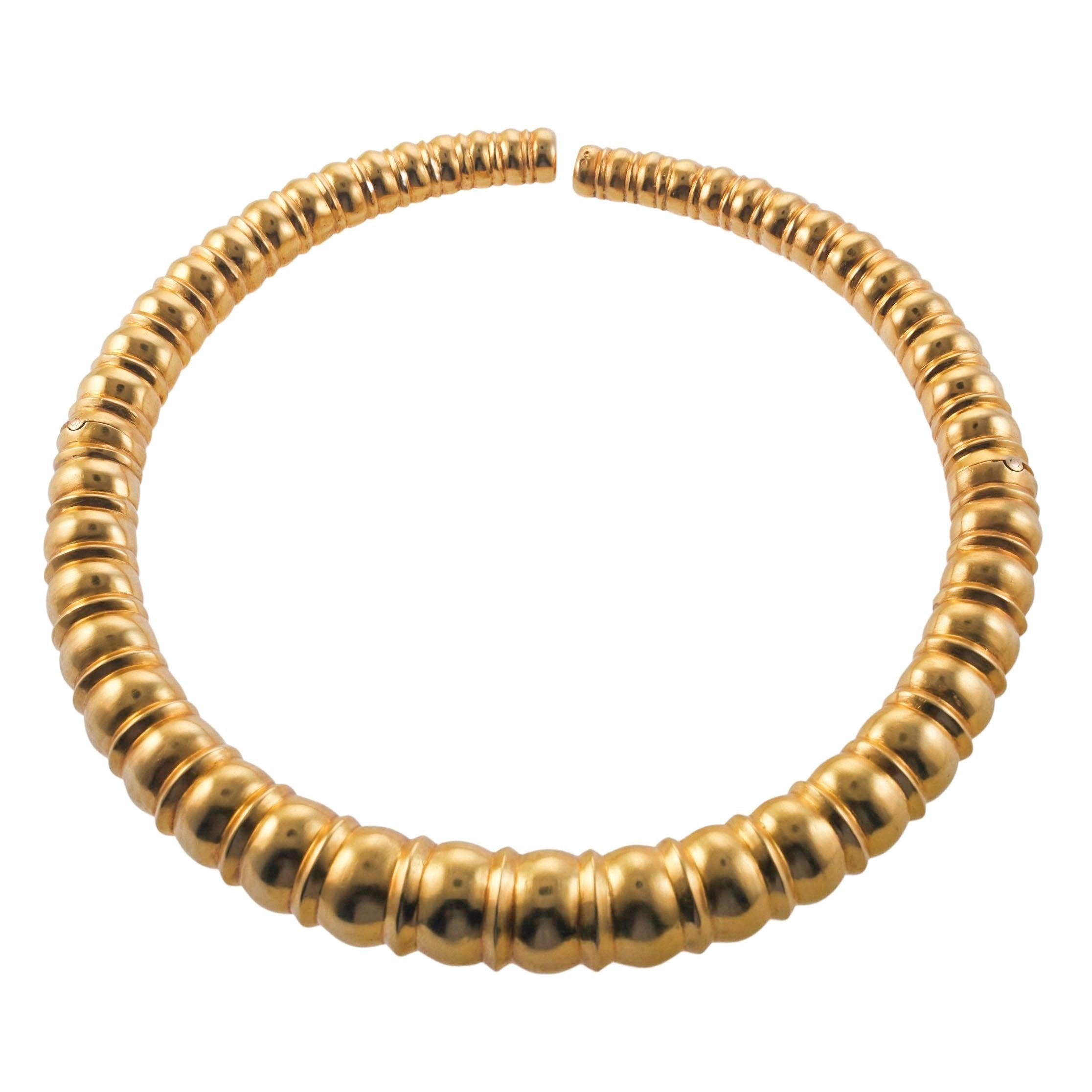 Lalaounis Greece Gold Collar Necklace