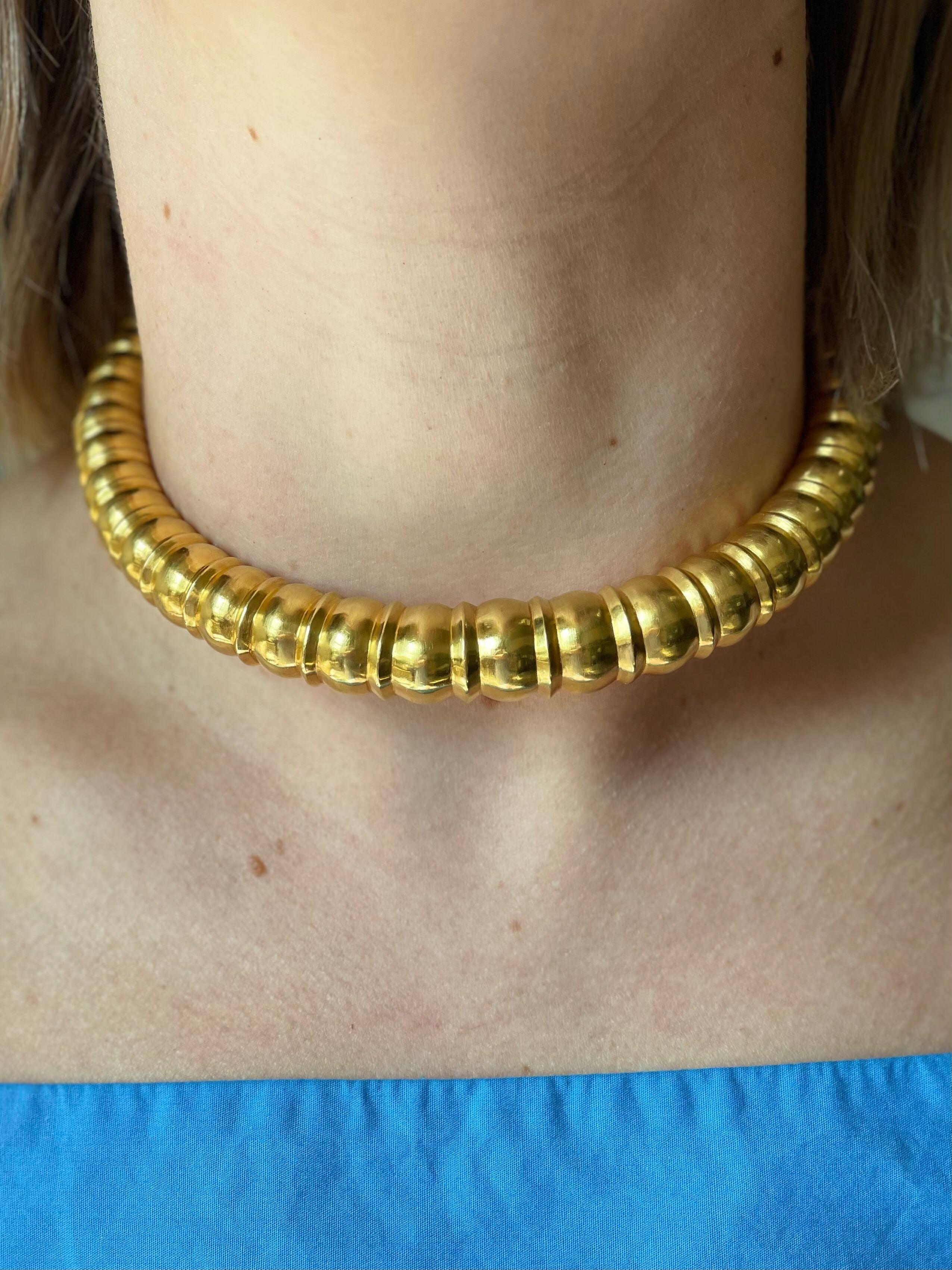 Lalaounis Greece Gold Collar Necklace