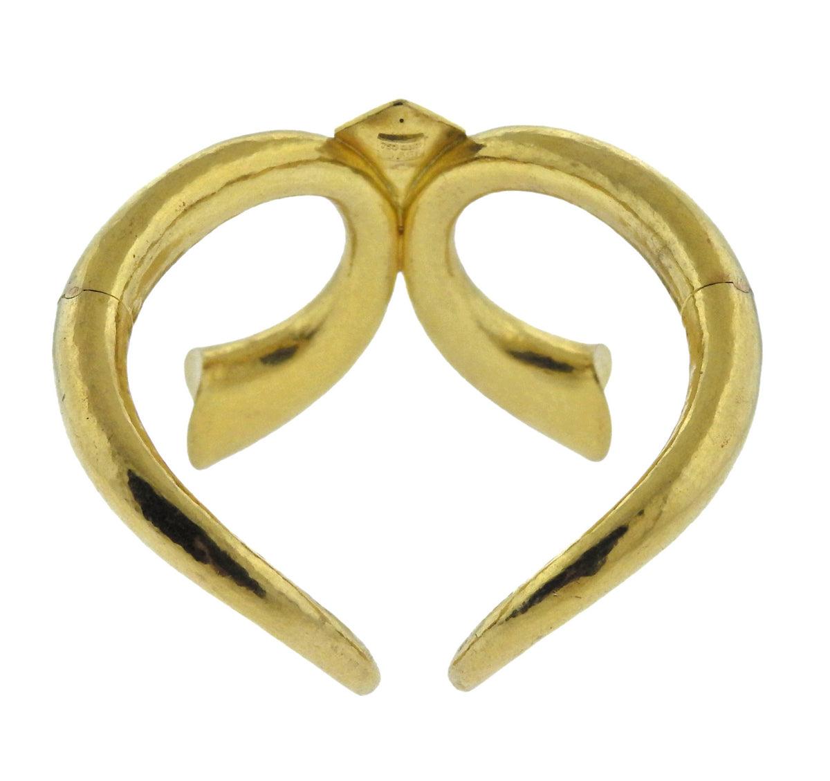 Lalaounis Greece Gold Cuff Bracelet