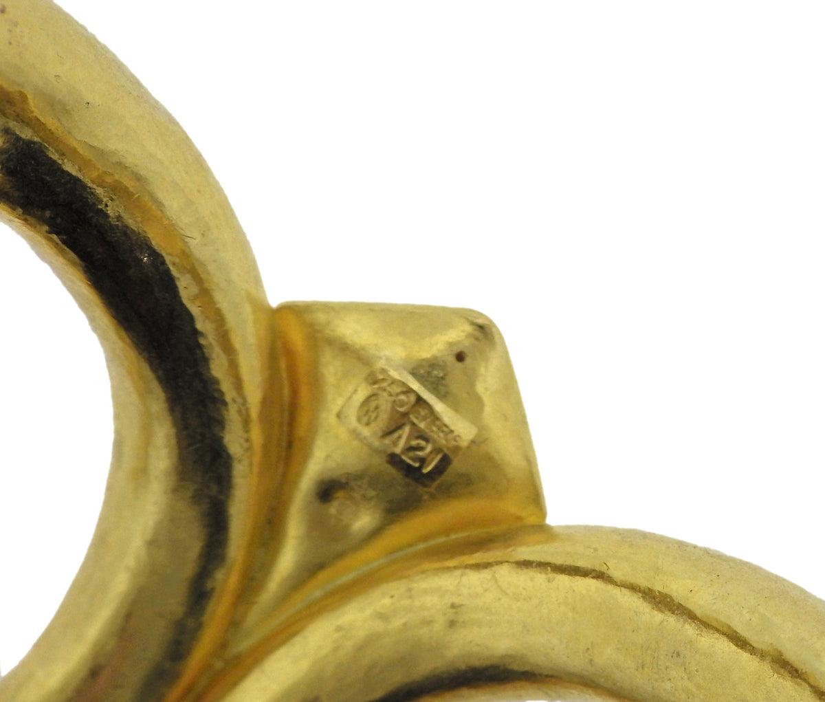 Lalaounis Greece Gold Cuff Bracelet