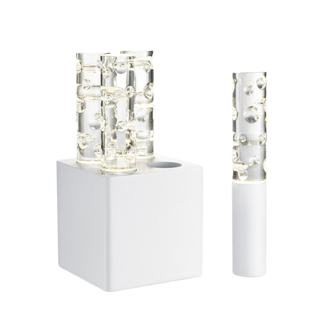 Brand New Baccarat Jardin De Crista Candle Light White B-001