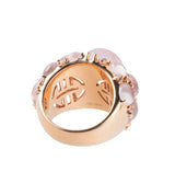 Mimi Milano Juliet Rose Quartz Sapphire Gold Dome Ring