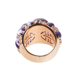 Mimi Milano Amethyst Sapphire Gold Dome Ring