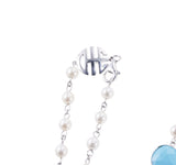 Mimi Milano Pearl Turquoise Gold Long Necklace