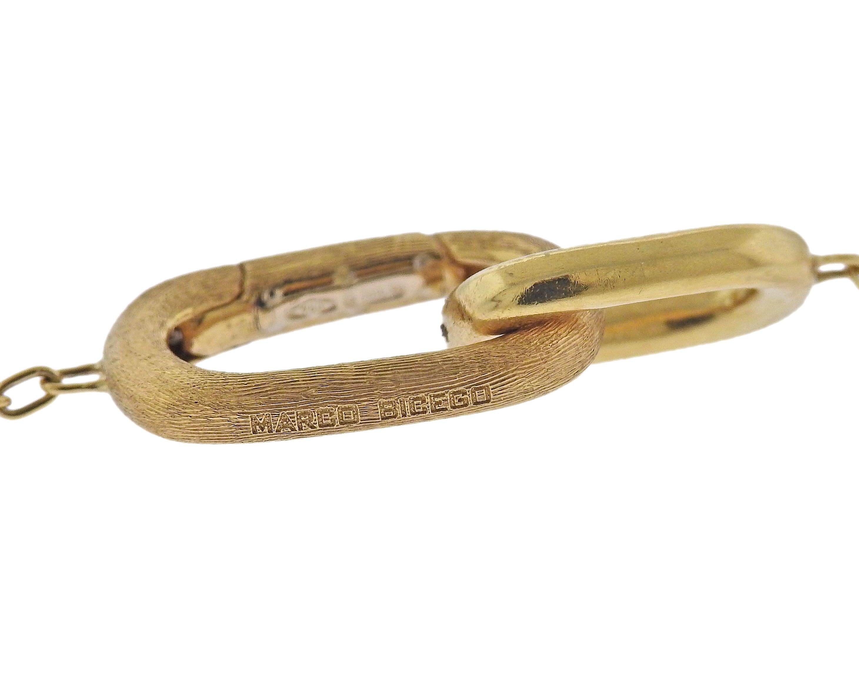 Marco Bicego Murano 18K Gold Mix Gemstone Long Link Necklace