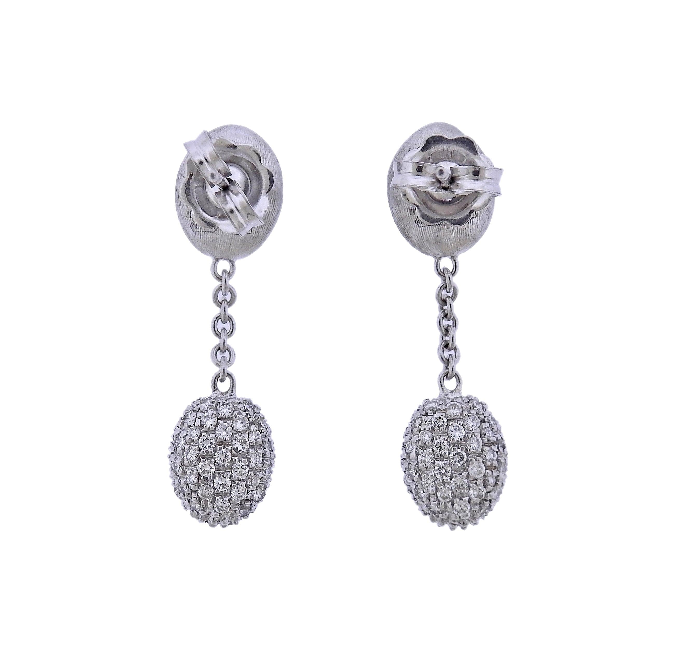 Marco Bicego Siviglia Gold Diamond Drop Earrings