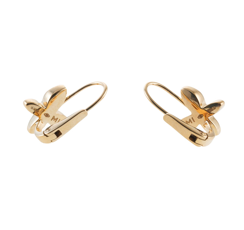 Mimi Milano Freevola Yellow Gold Diamond Butterfly Earrings