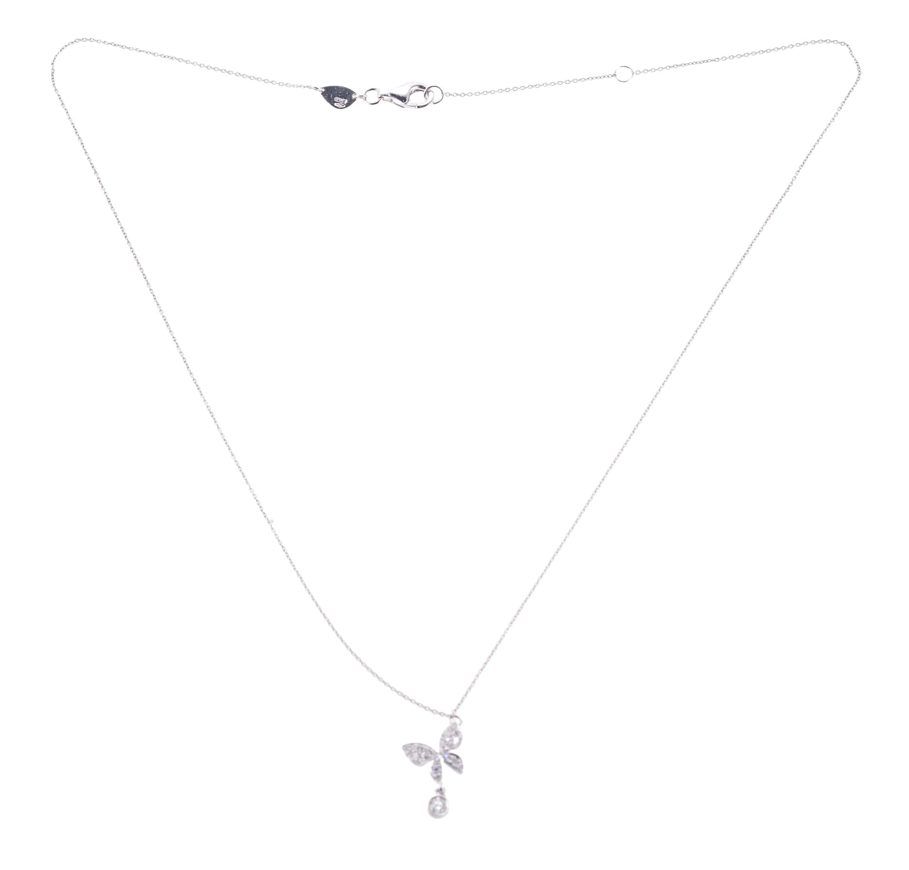 Mimi Milano Farfalla Diamond Gold Butterfly Charm Necklace