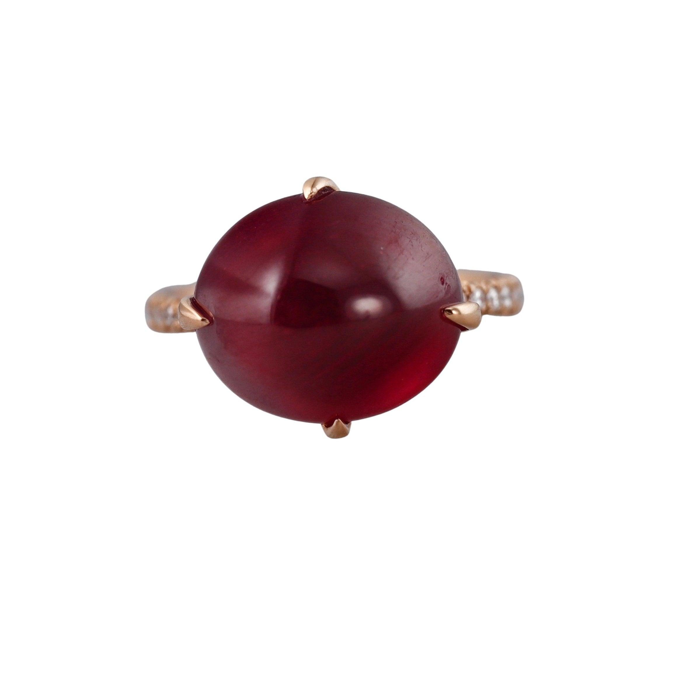 Mimi Milano Astrea Diamond Rubellite Gold Ring