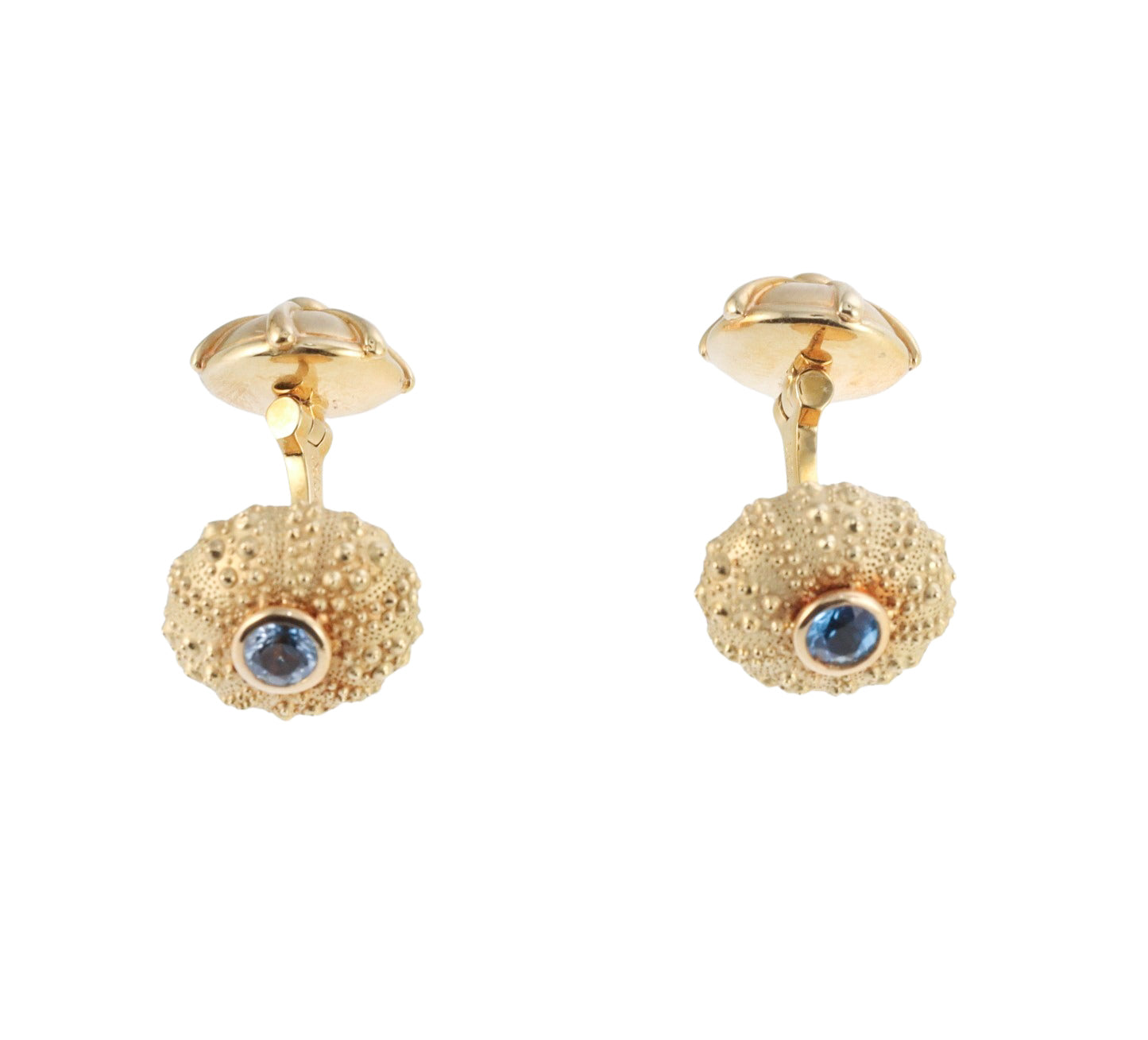 Mish NY Aquamarine Gold Sea Urchin Cufflinks
