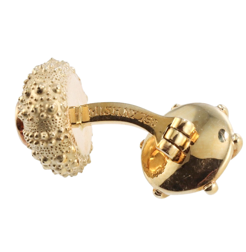Mish NY Aquamarine Gold Sea Urchin Cufflinks