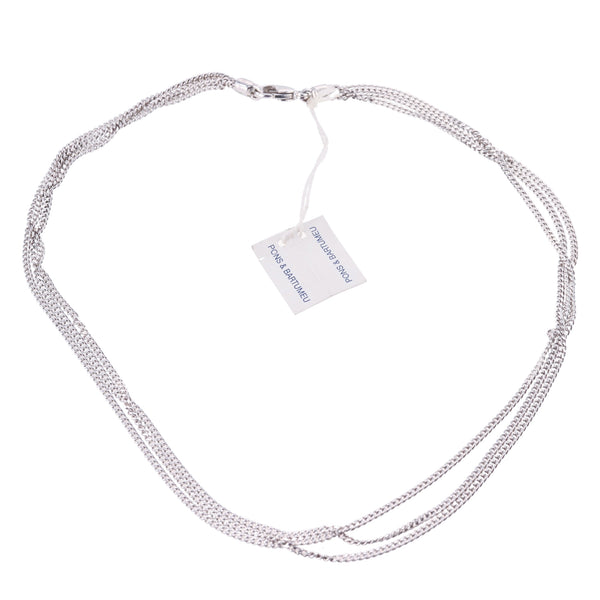 Baccarat Sterling Silver Triple Chain Necklace