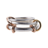 Spinelli Kilcollin Gold Silver Set of Three Linked Ring